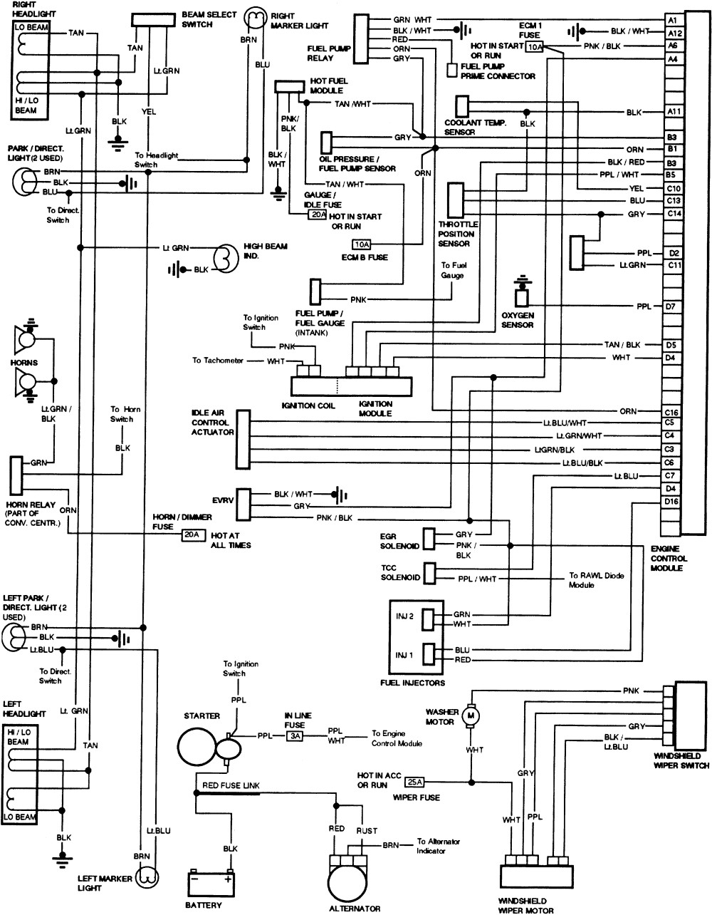 Wiring Diagram For 1987 Chevy Truck Fuel Pump