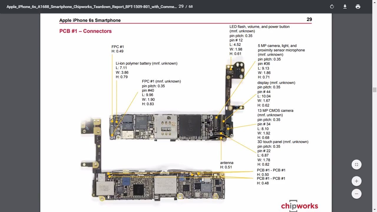 iphone 6s plus motherboard schematic