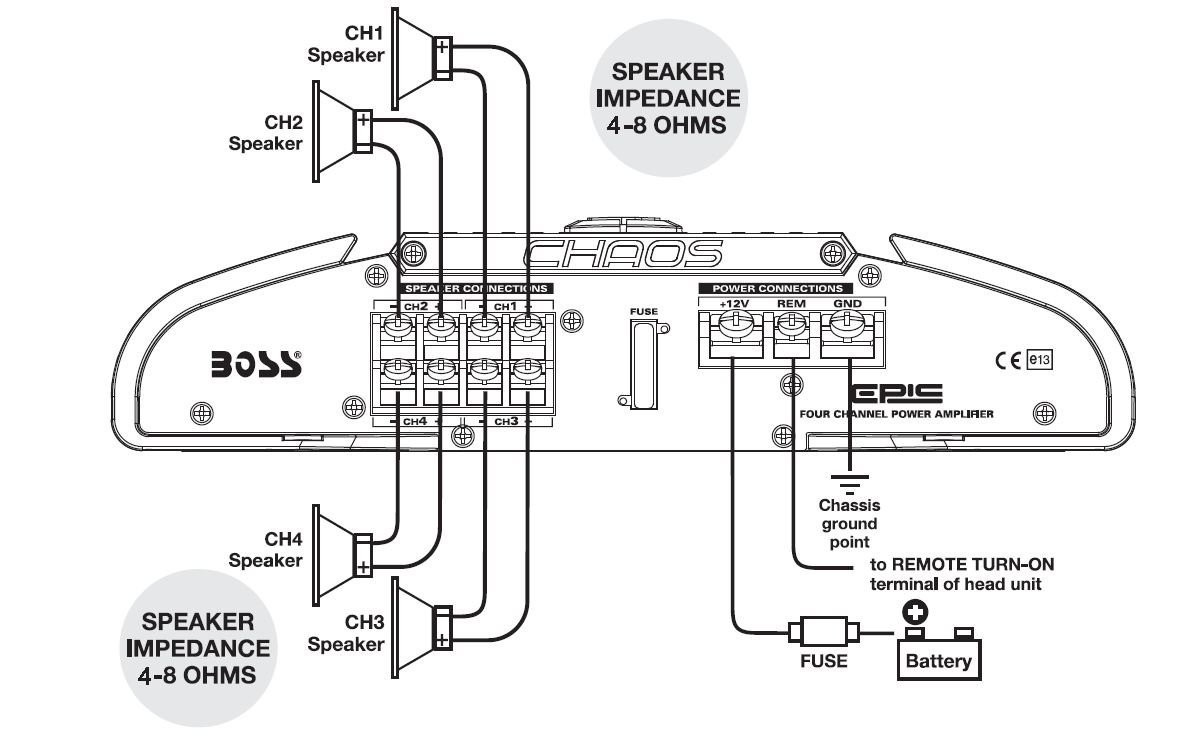 Boss Audio Wiring Diagram from mainetreasurechest.com