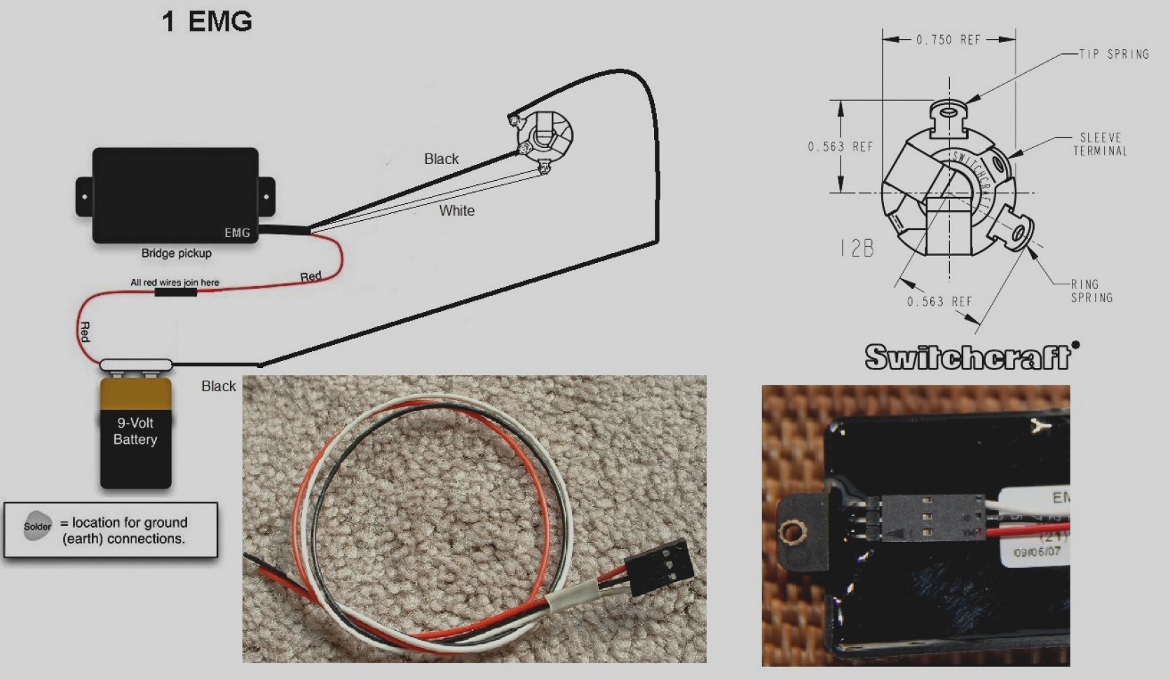 active emg guitar wiring diagrams