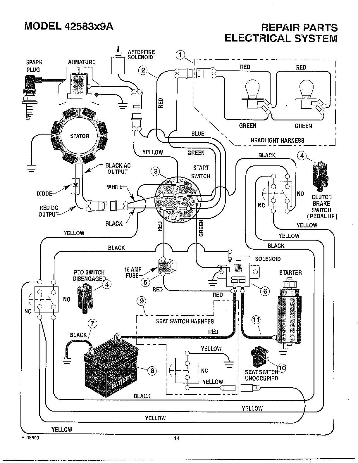 Briggs And Stratton Model 42A707 Wiring Diagram from mainetreasurechest.com