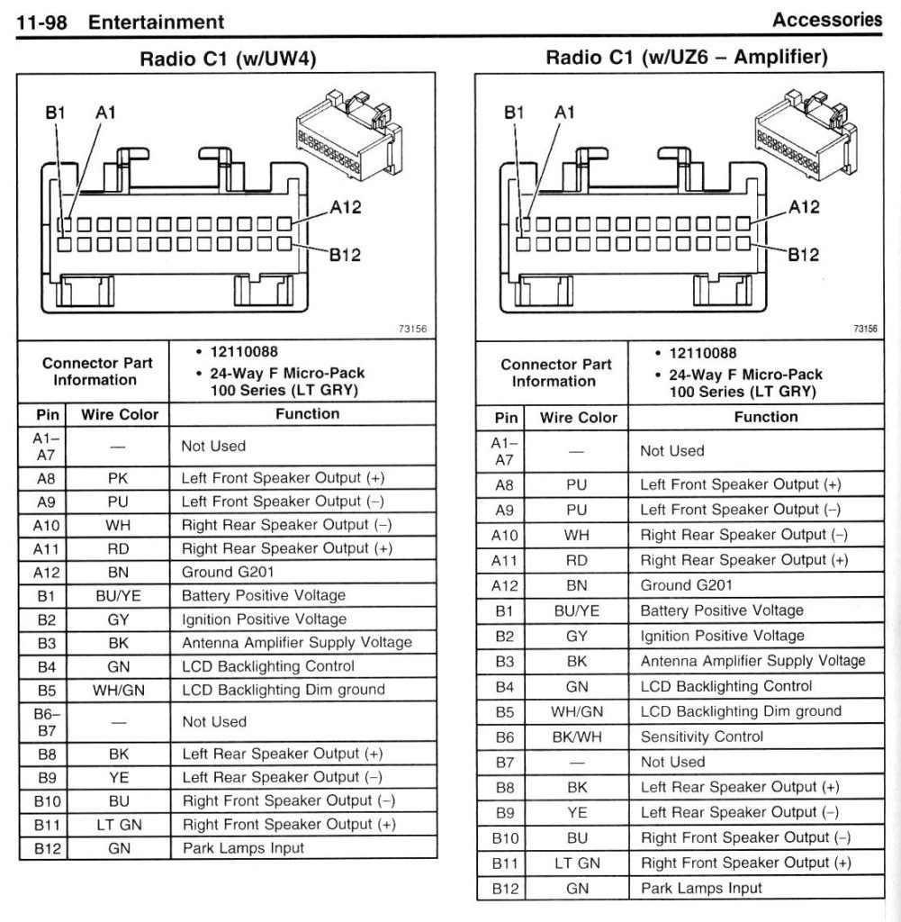 [DIAGRAM] 2006 Chevy Trailblazer Stereo Wiring Diagram FULL Version HD