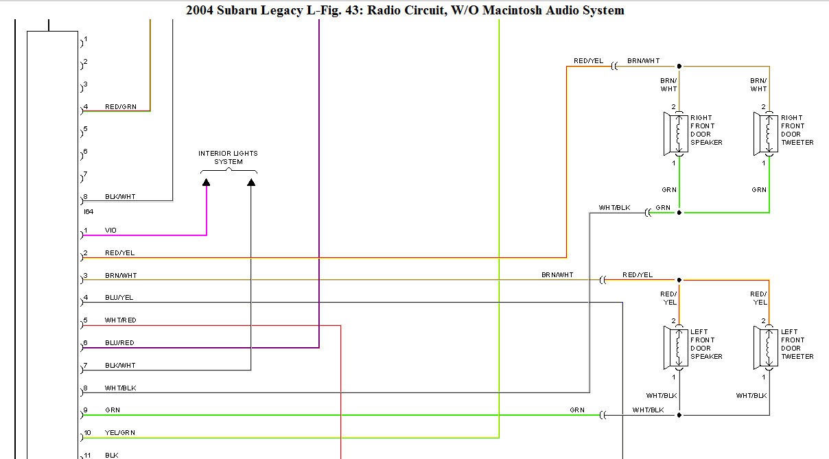 2003 subaru legacy radio wiring diagram