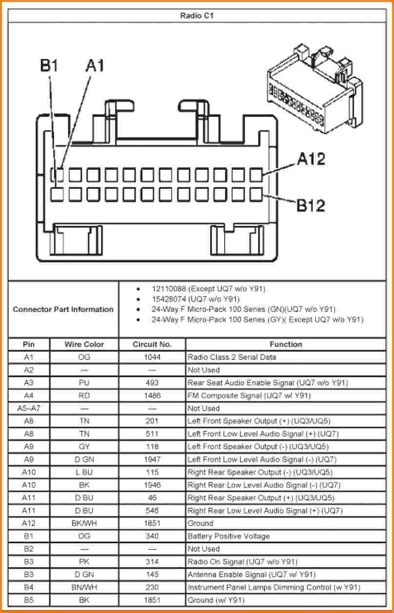 Wiring Schematic For Stereo For 2005 Trailblazer Elegant