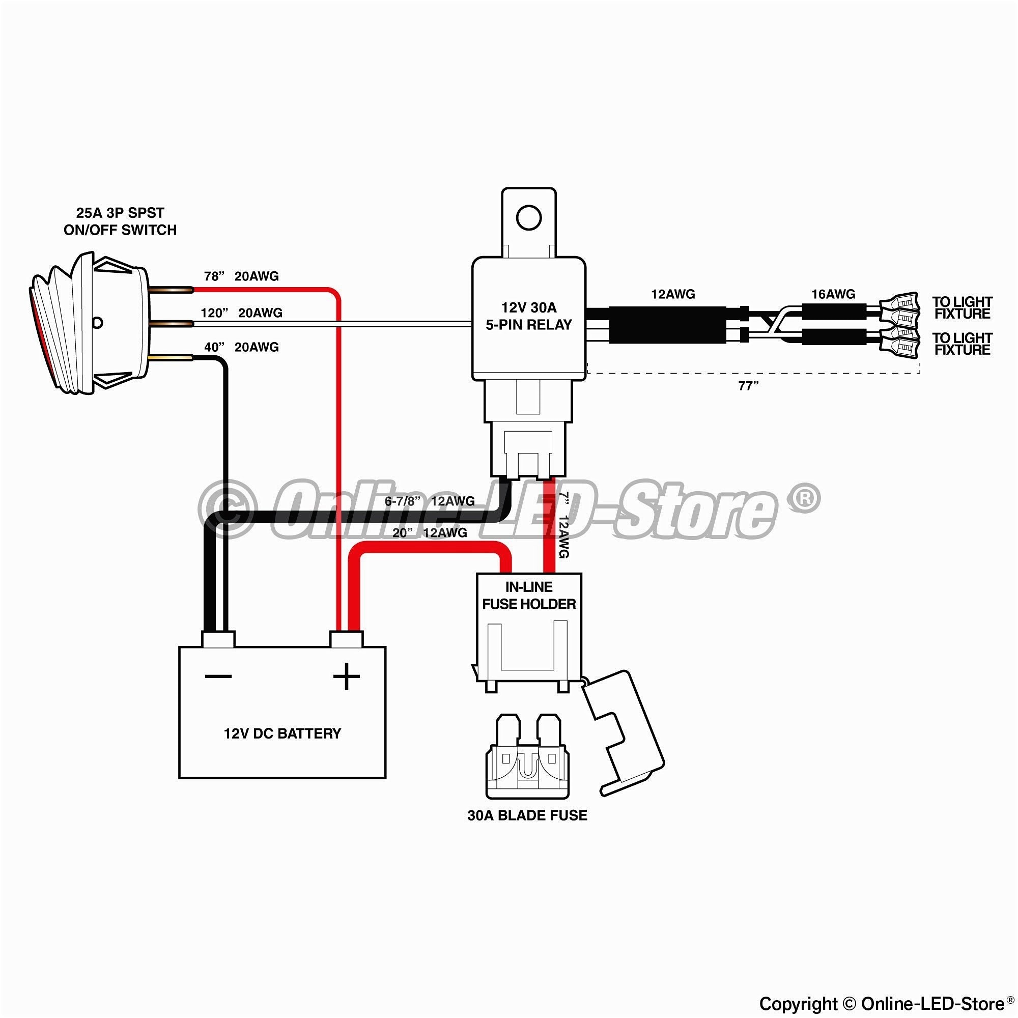 Dc Relay Wiring Diagram 5 Post Bakdesigns Co Within 12 Volt For And 12V