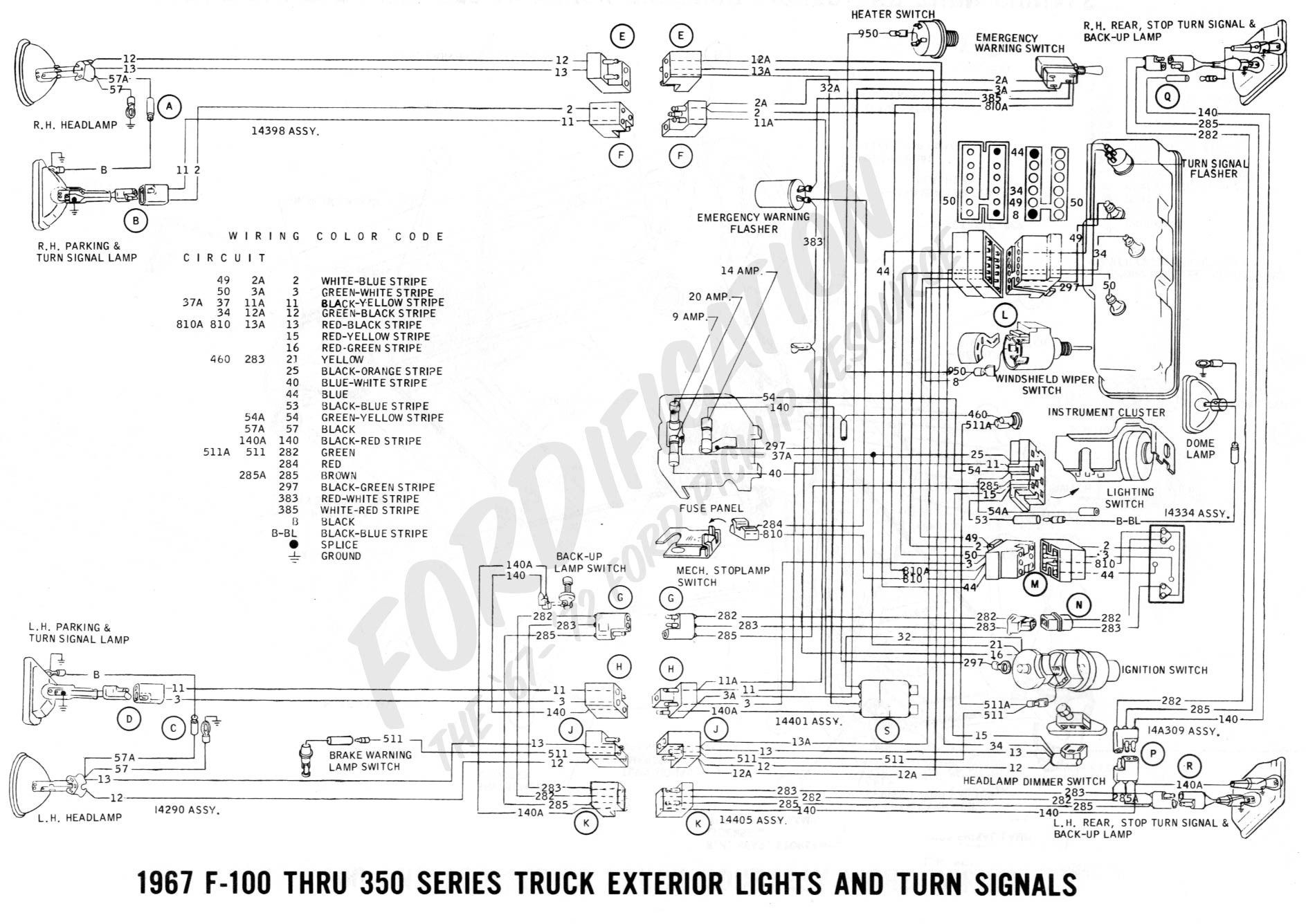 1967 F 100 thru F 350 exterior lights and turn signals 02