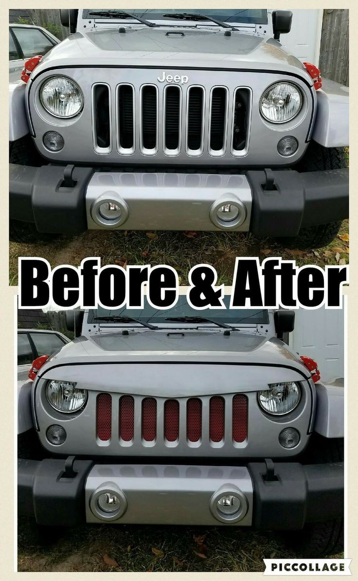 Jeep Wrangler Angry Bird Grille Custom painted to match Bought on Amazon