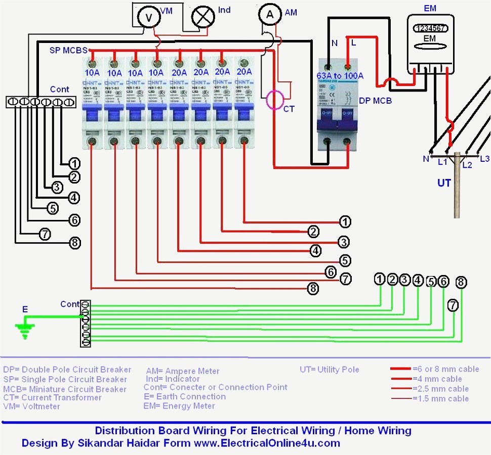 House Wiring Diagram With Elcb Wiring The