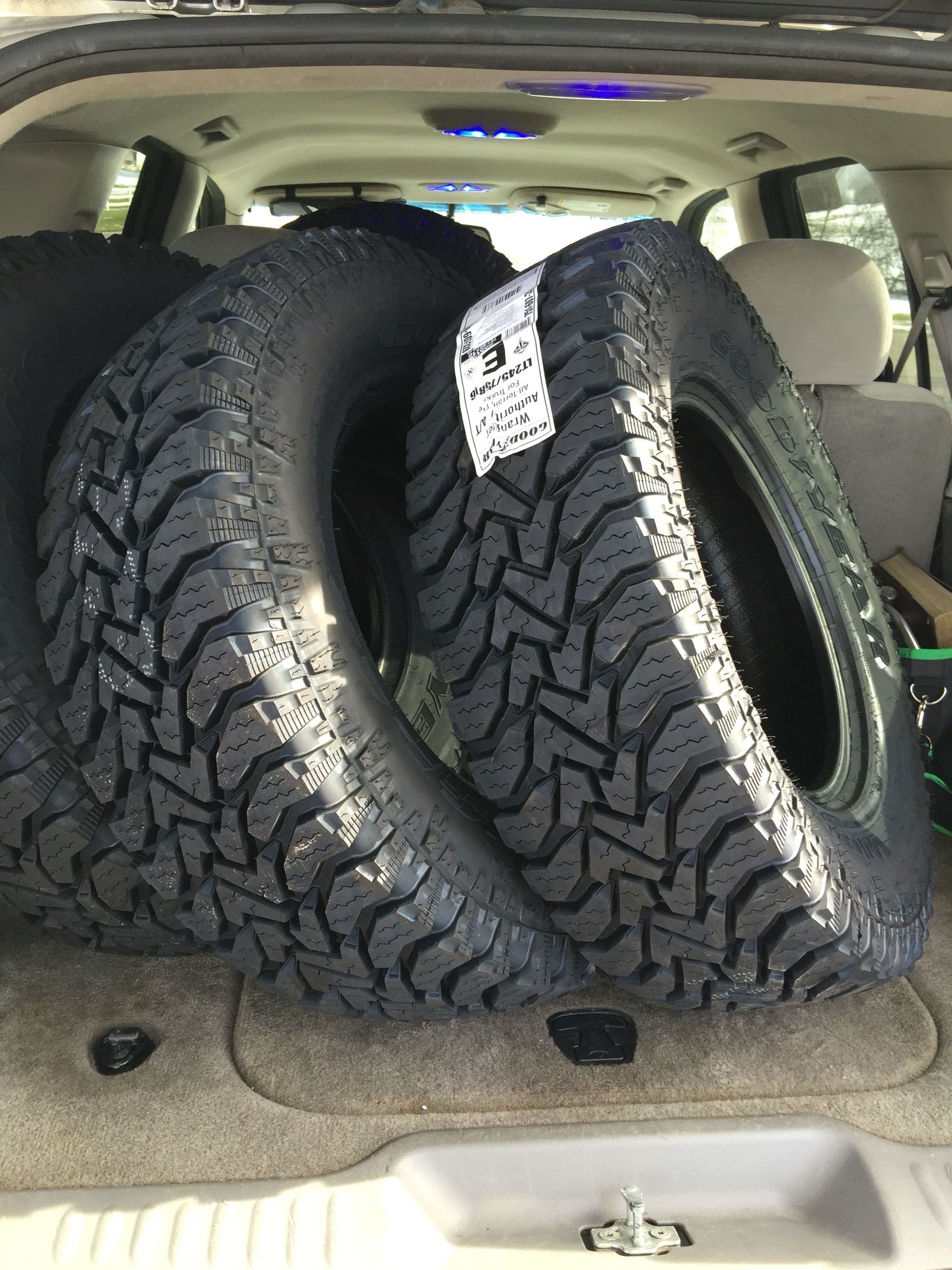 Just got these 245 75R16 Goodyear Wranglers putting them on the TB in the morning