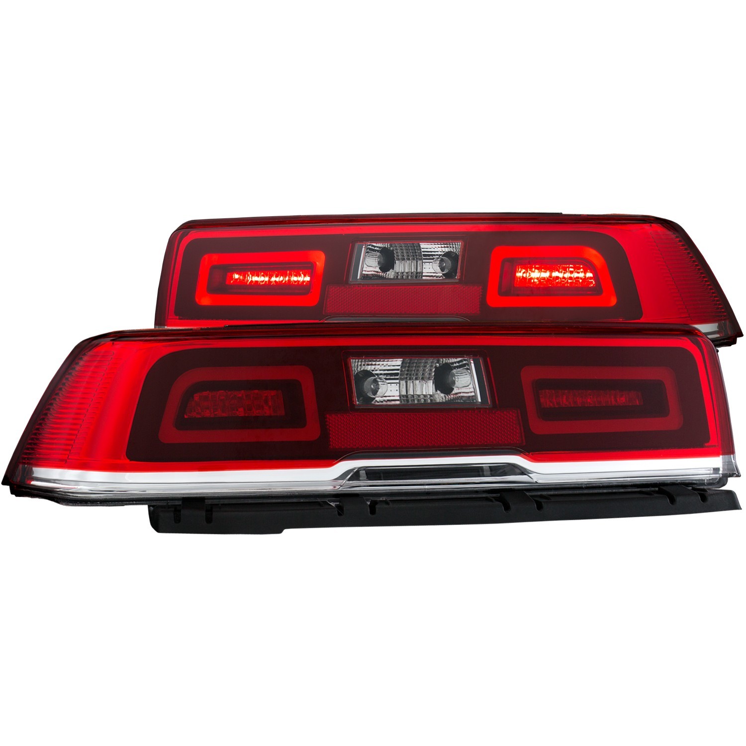 [ ] 2014 2015 Camaro ANZO LED Tail Lights w Clear Lens & Red Housing