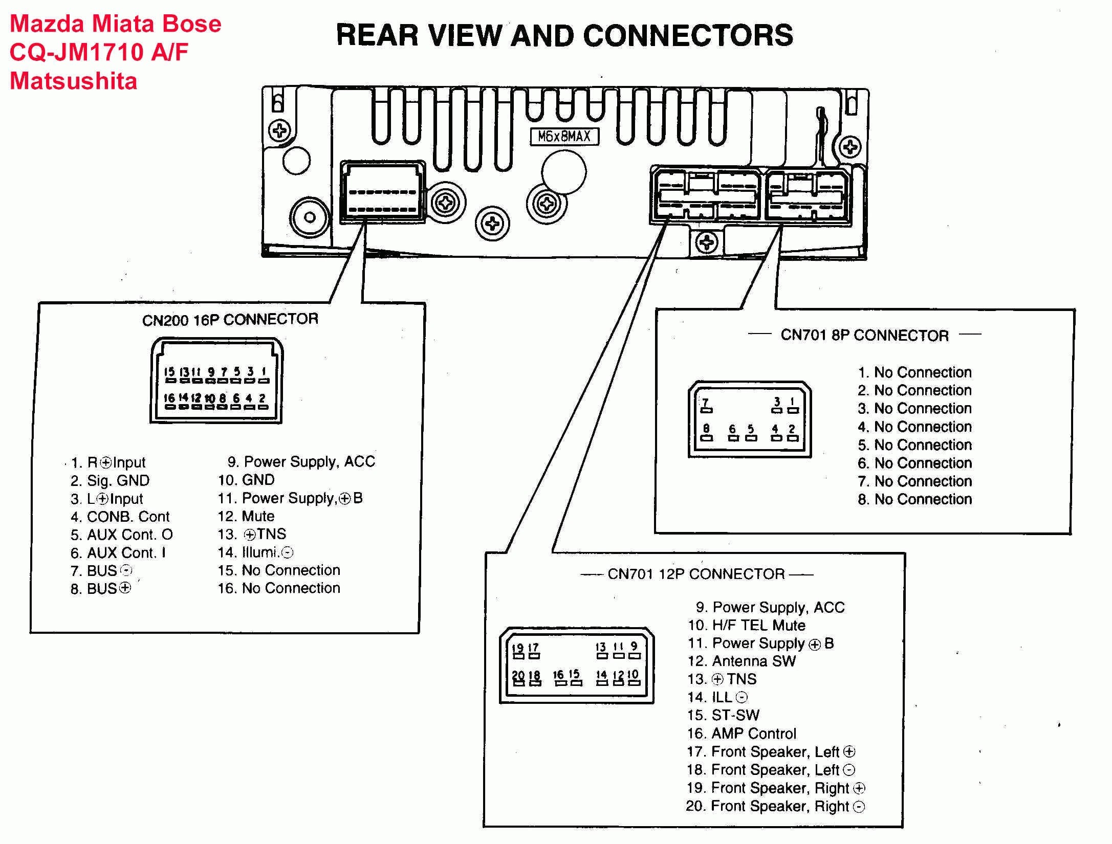 Radio Wiring Harness Diagram New Ford