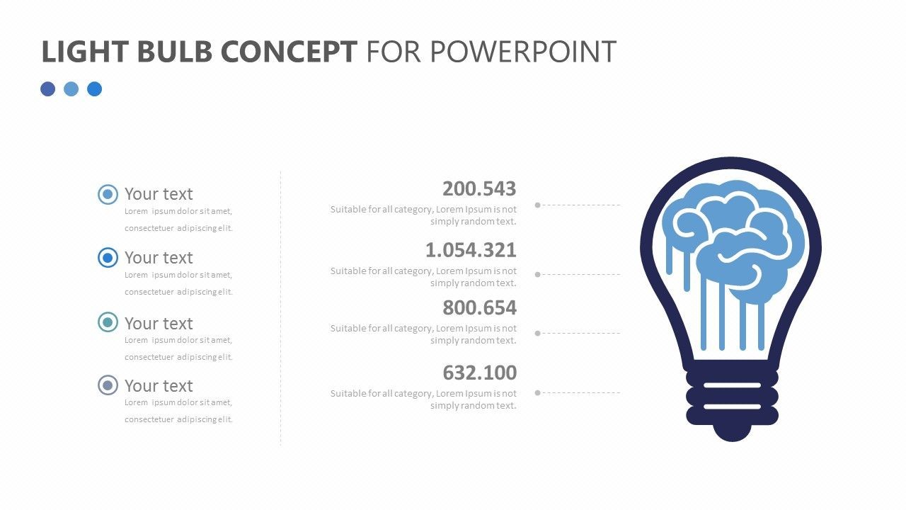 Light Bulb Concept for PowerPoint Related PowerPoint Templates Business Idea Light Bulb PowerPoint Diagram 8