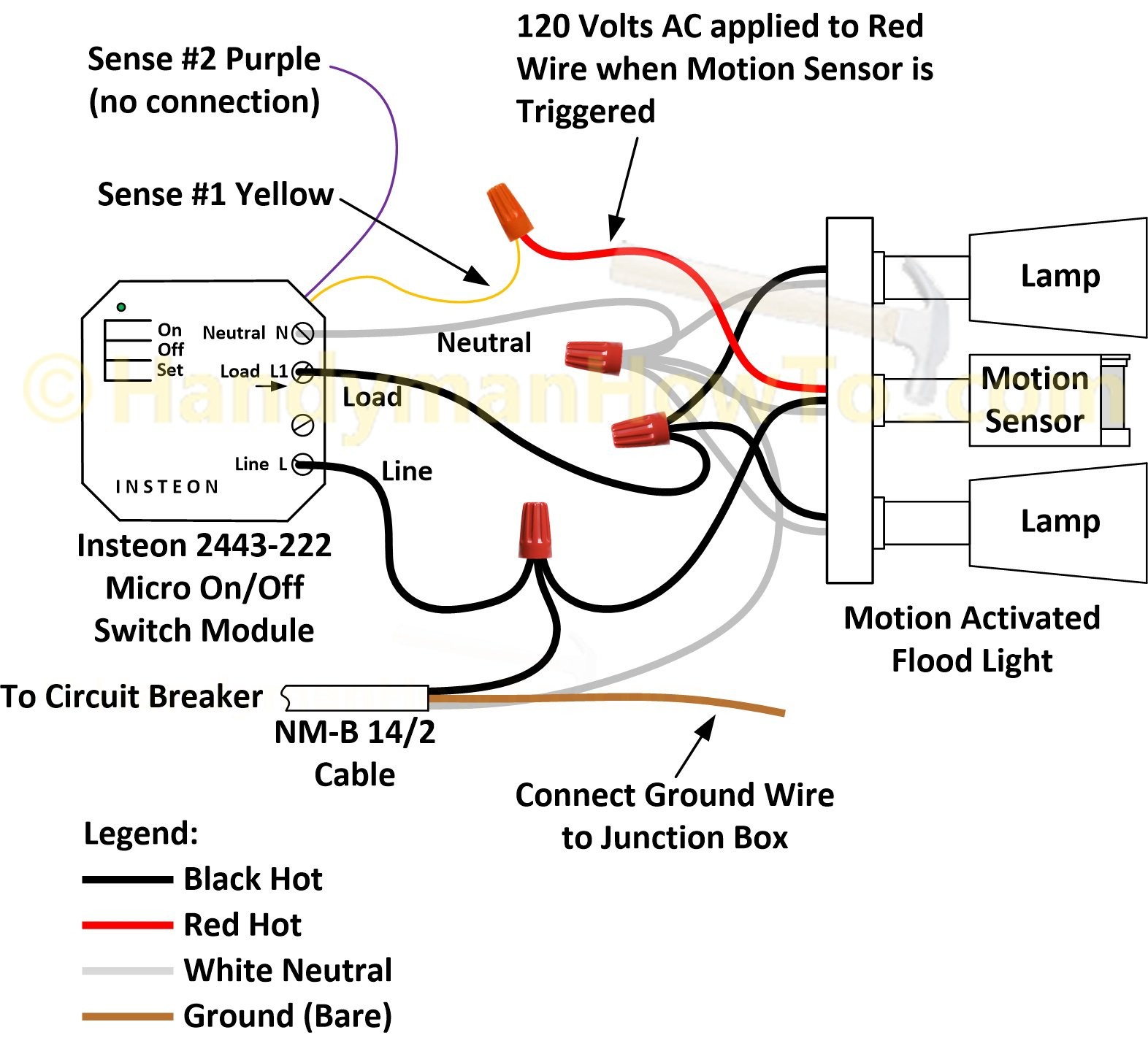 How To Wire An Insteon 2443 222 Micro Switch A Motion Activated Prepossessing Light Wiring Diagram