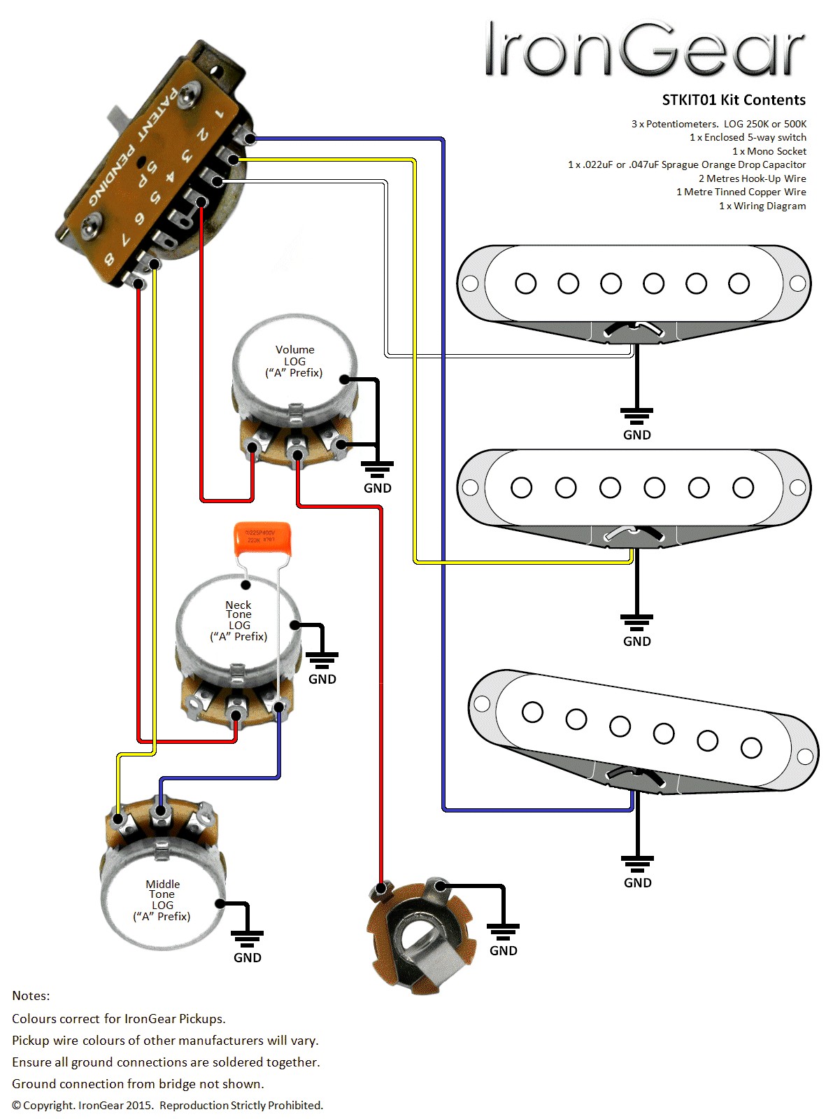 Stratocaster Wiring Diagram Fender Guitars Schematic Guitar Inside