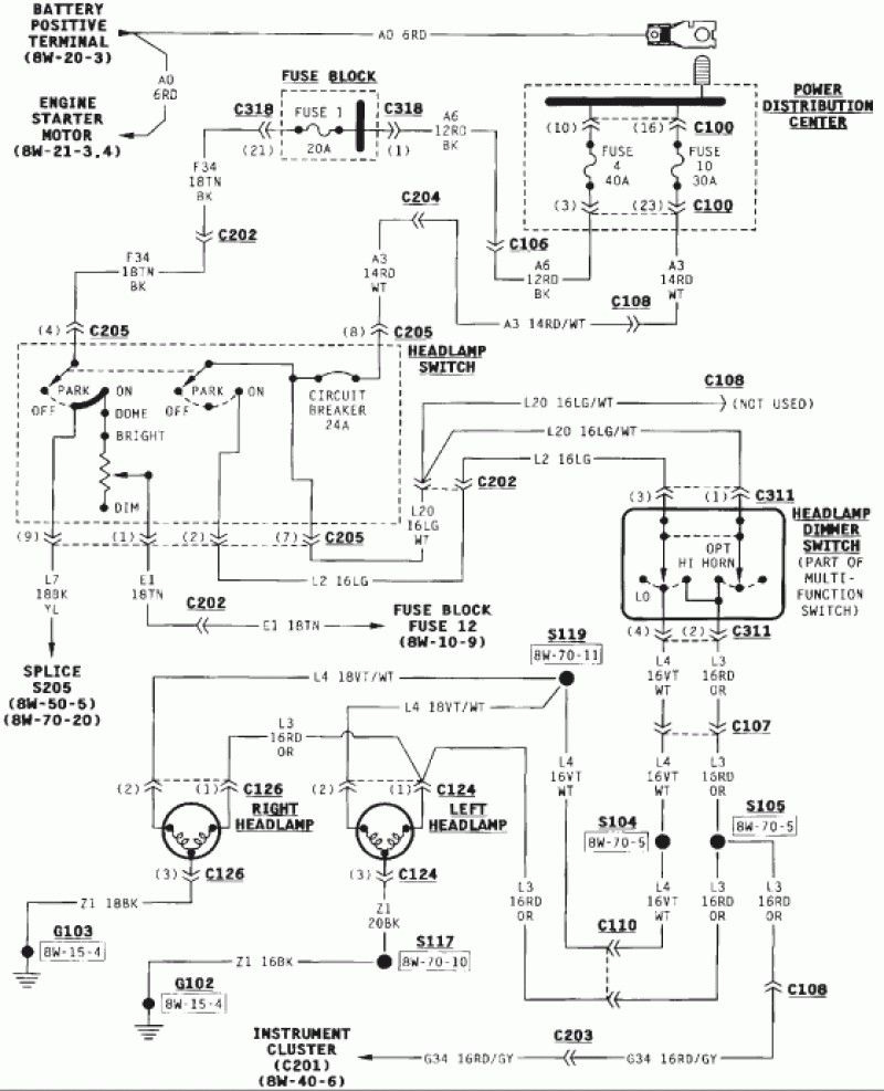 Jeep Wrangler Wiring Diagram Free Diagrams Tj More Car Subwoofer Install Radio Tail Light Speaker Stereo