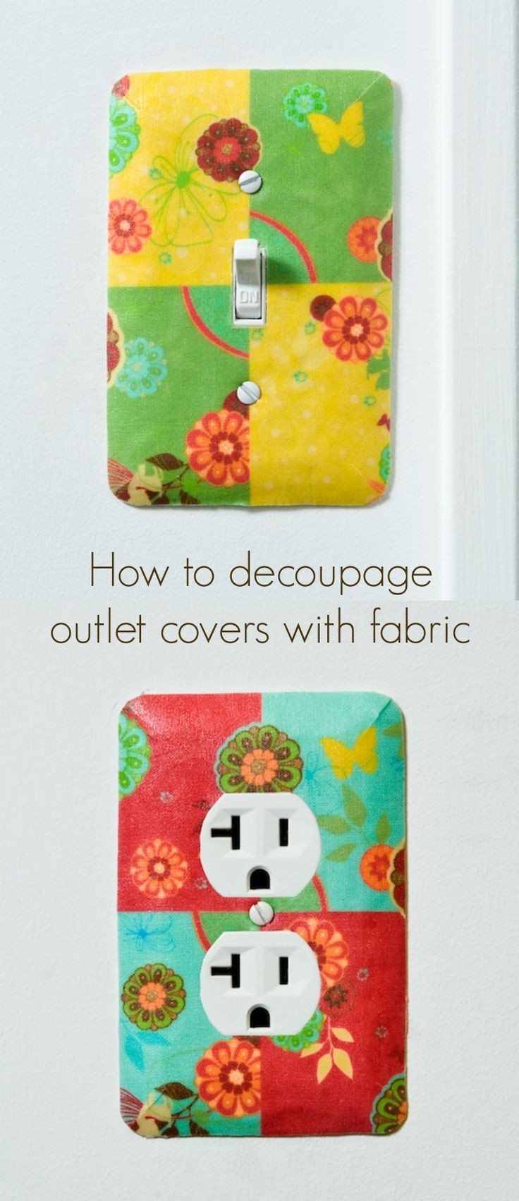 How to decoupage outlet covers and light switch plates with Mod Podge It s so easy