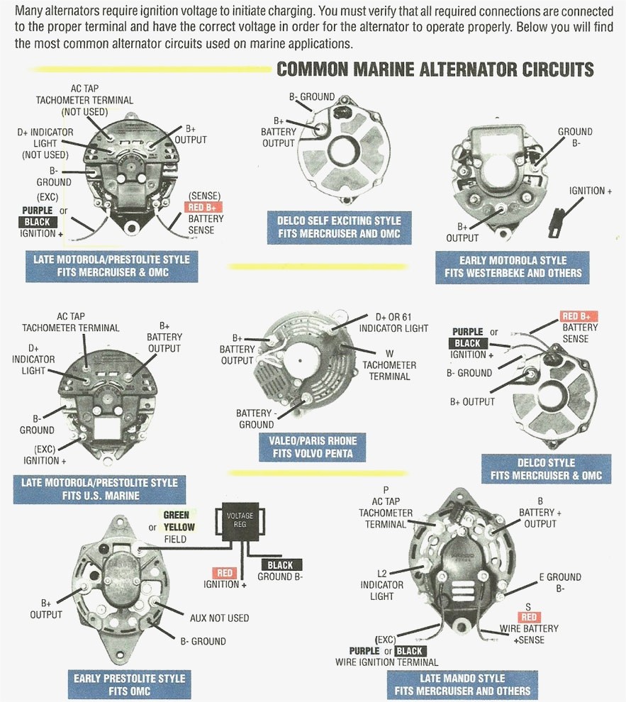 Unique Wiring Diagram For Marine Alternator