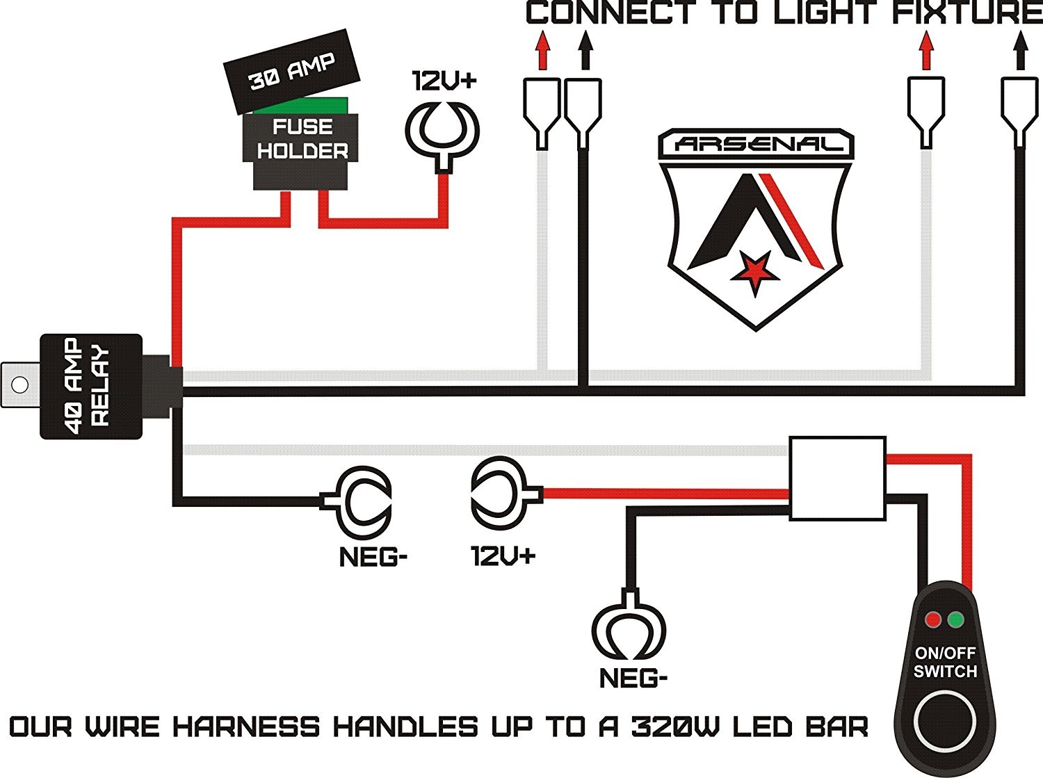 Amazon 1 Arsenal froad Led Light Bar Universal Wiring With Diagram To Harness
