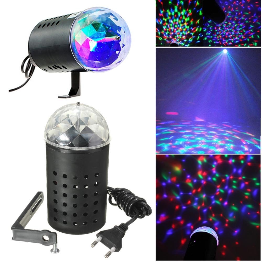 EU US Plug New RGB 3W Crystal Magic Ball Laser Stage Lighting For Party Disco