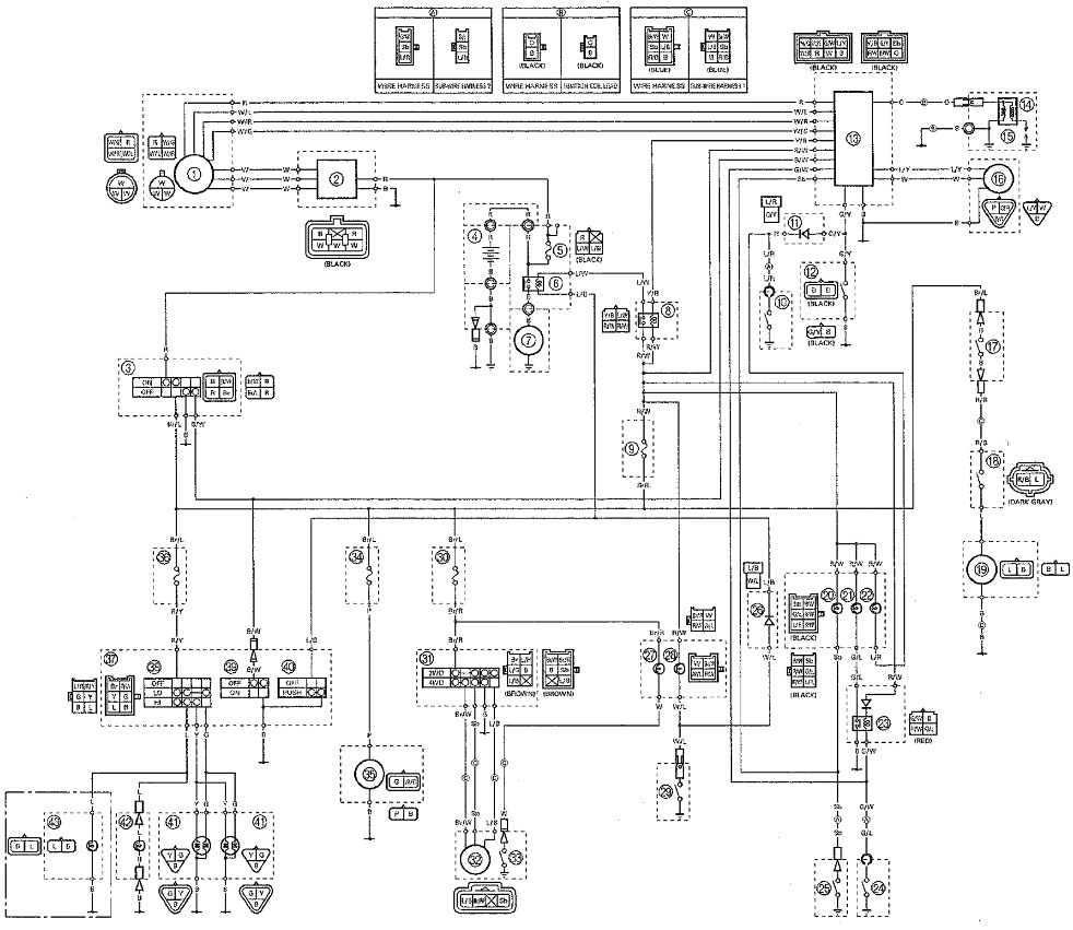 Diagram 2000 Yfm400fwa Wiringdiagram Speaker Selector Switch Wiring Drawing Rv Wires Electrical System 1280