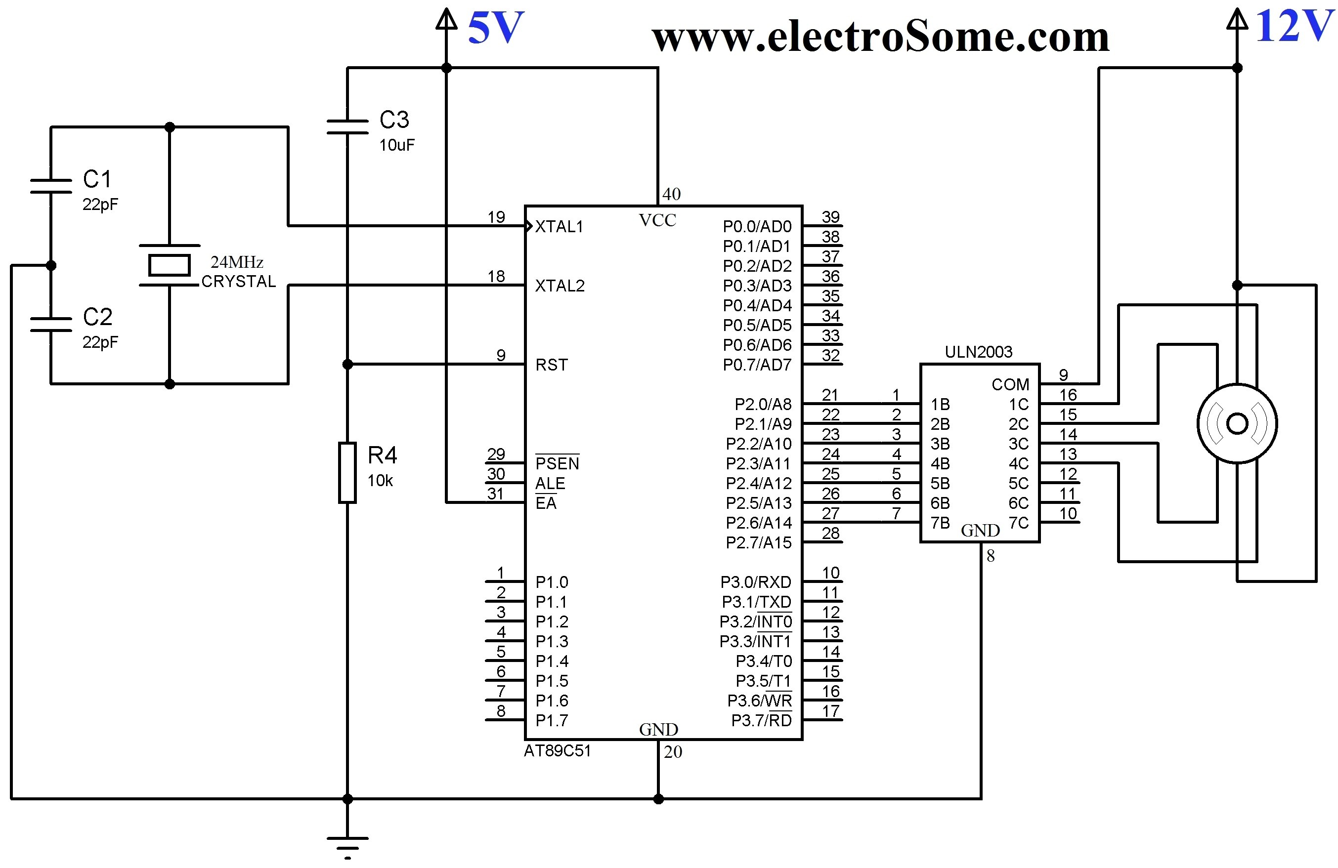 ponent Stepper Motor Circuits Interfacing With Using Keil C At89c51 Circuit Wizard Unipolar Ul Full