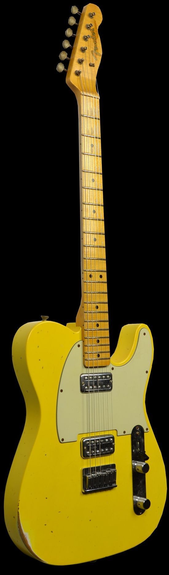 Wild West Guitars Fender 1963 Custom Relic Telecaster Faded Graffiti Yellow w TV Jones