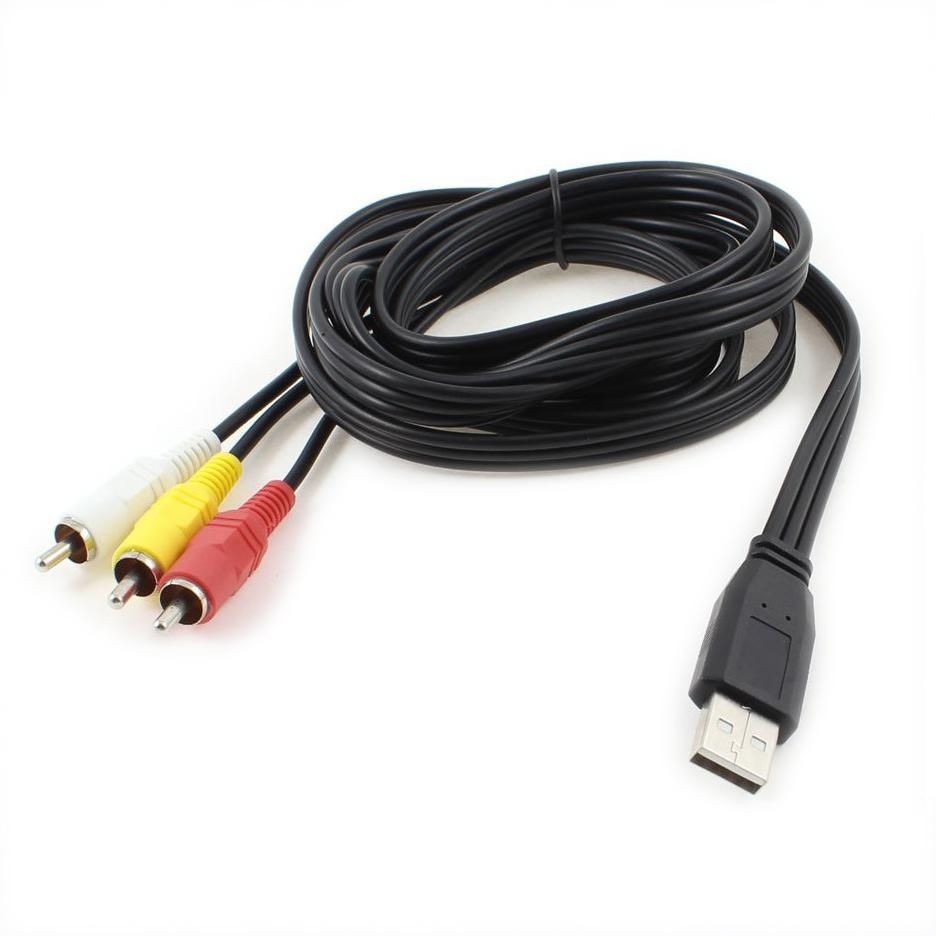 [Visit to Buy] CES VCD DVD USB Male to 3 RCA Adapter AV