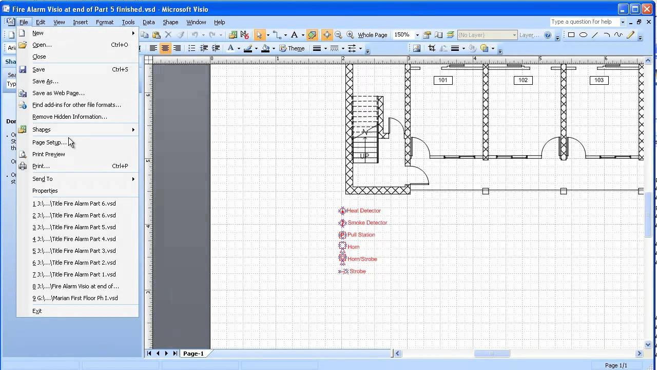 Visio 2003 2007 Electrical Systems Drawing Part 6 Placing and Saving Device Symbols