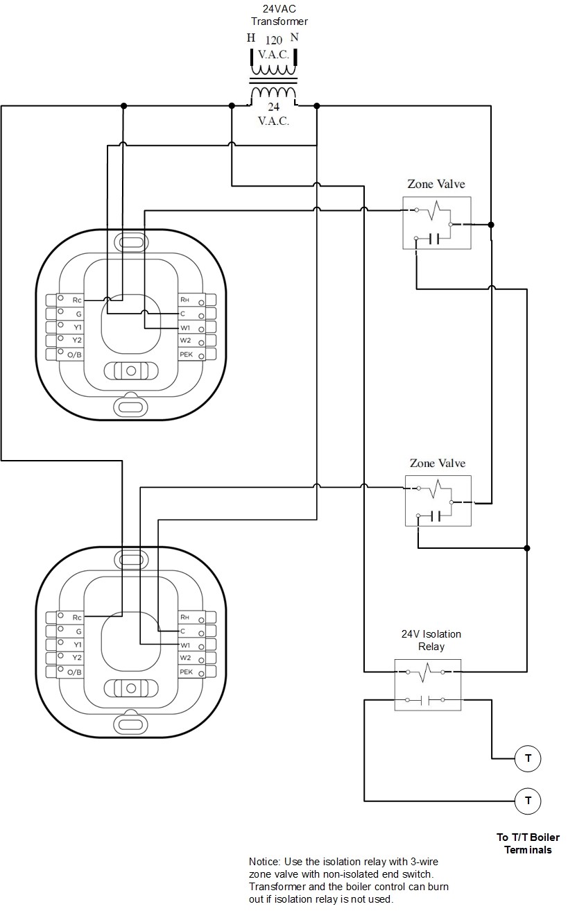 Ecobee3 Lite With Wire Zone Valves To Ecobee Wiring Diagram Room Thermostat