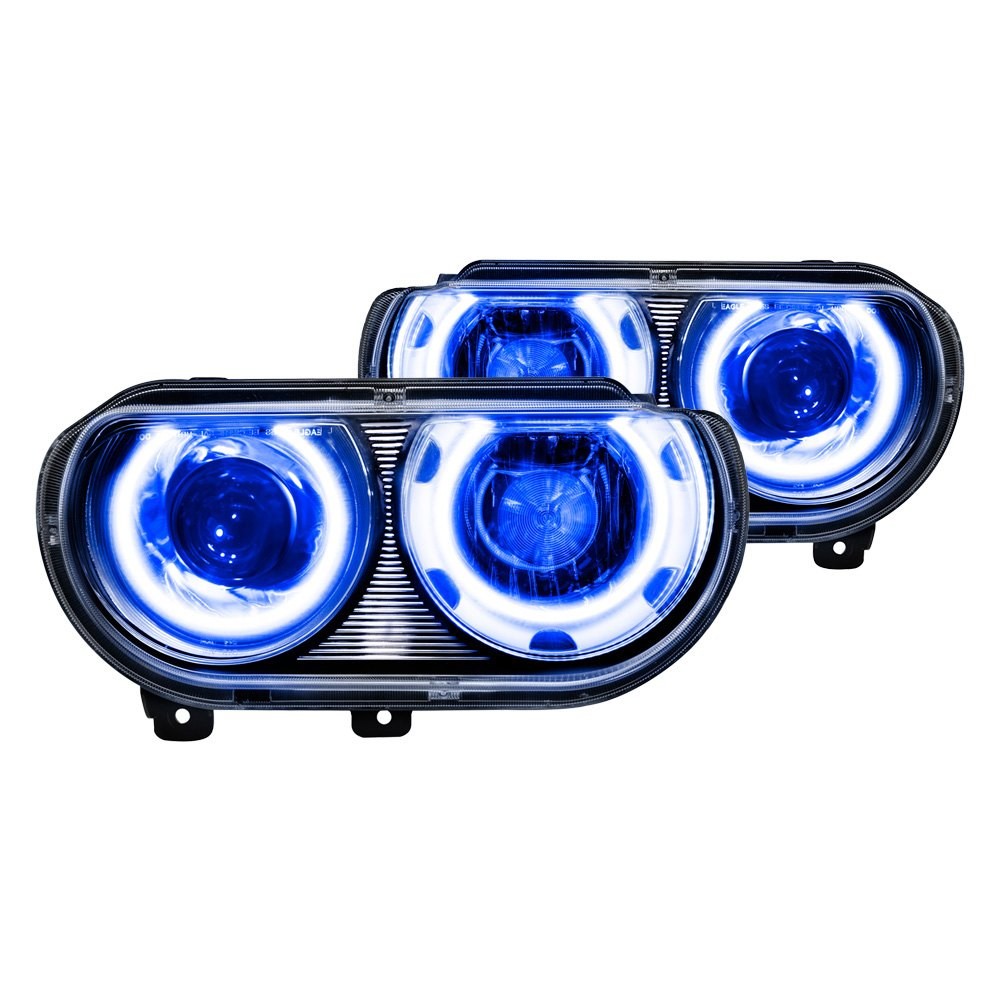 Oracle Lighting Chrome Headlights with Blue Halos Preinstalled