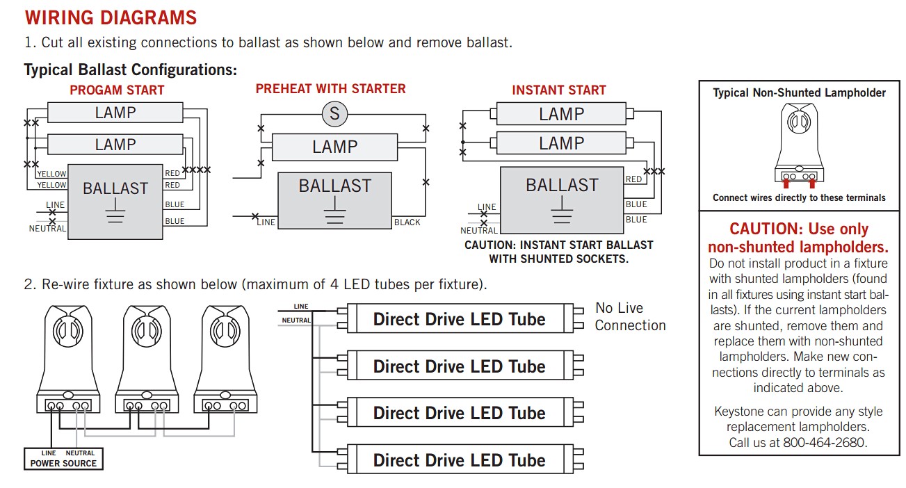 Lamp Ballast Wiring Diagram T12 T8 2 Emergency JennyLares Within