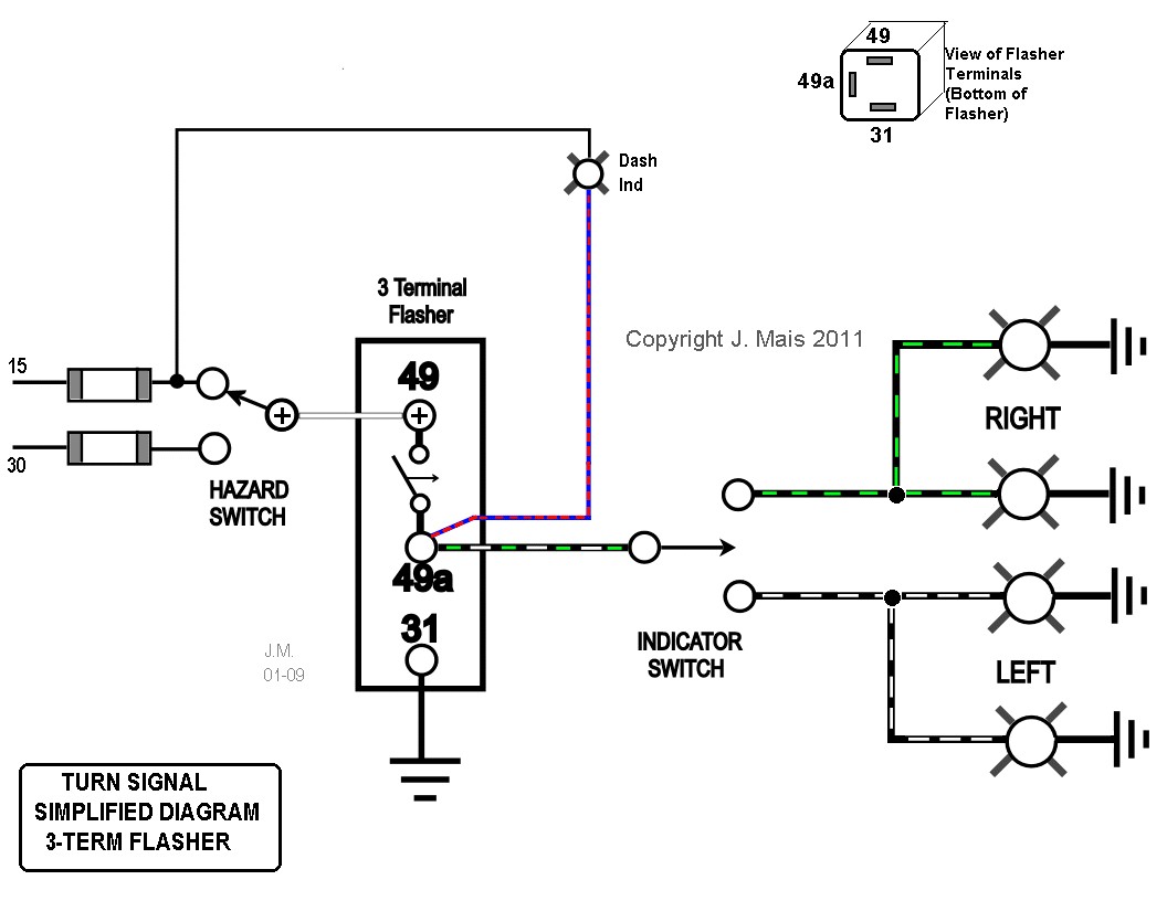 Flash5a To 2 Pin Flasher Relay Wiring Diagram