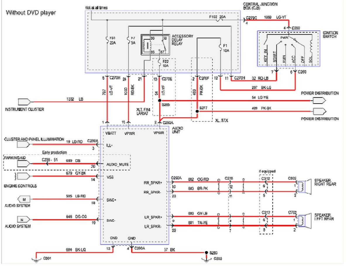 Audio system wiring diagrams graphic