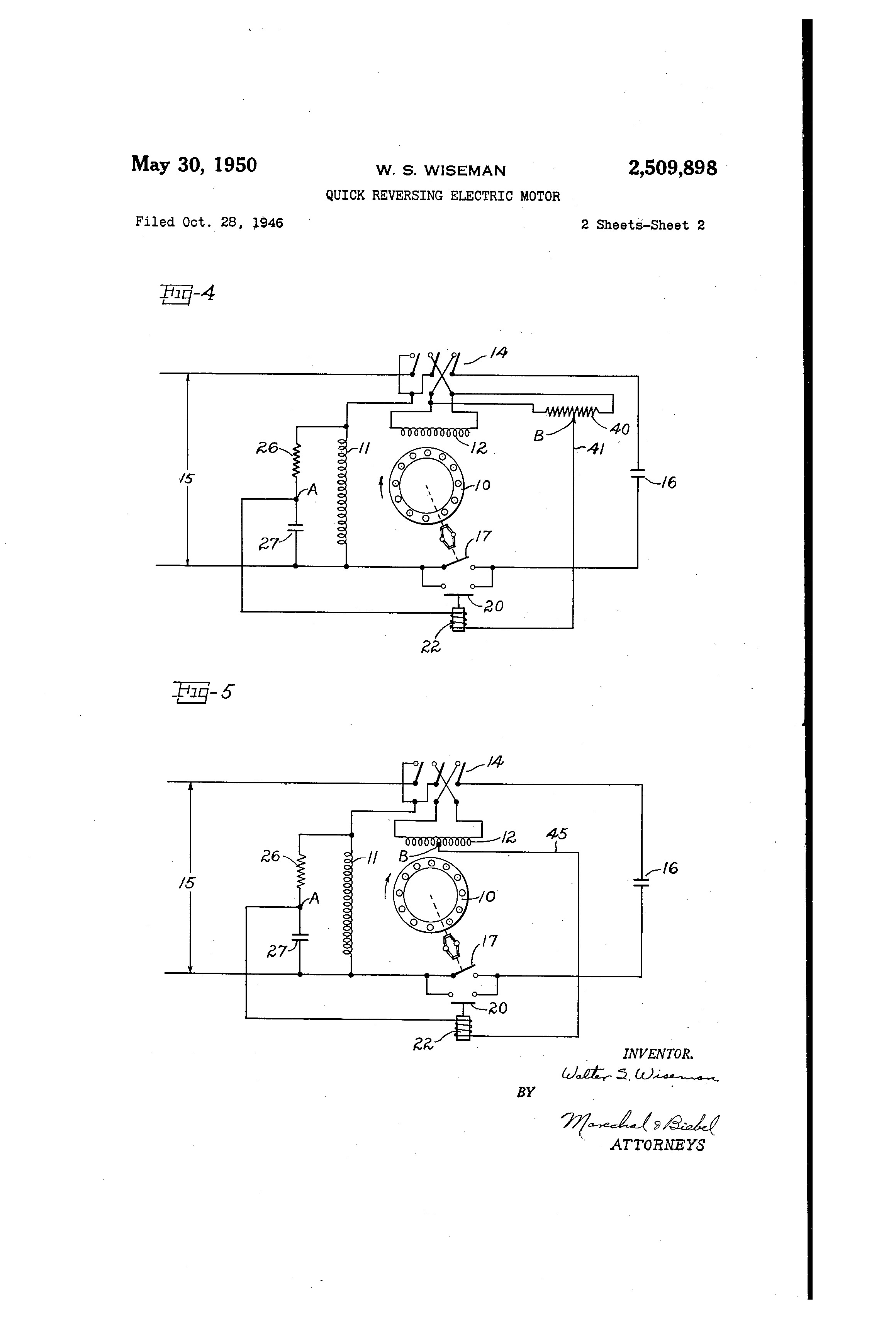 Patent Us Quick Reversing Electric Motor Google Patents Drawing contactor wiring diagram 3 phase