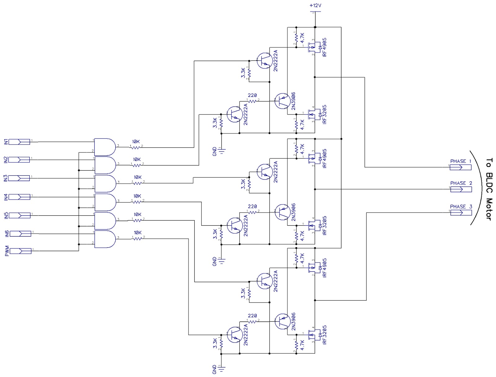 Bldc Motor Controller Using Arduino Three Phase Bridge motor starter schematic diagram 3