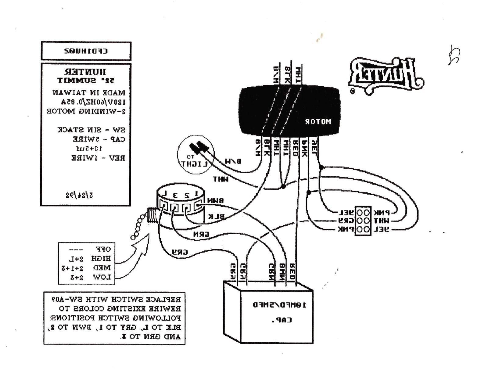 Wiring Diagram For Ceiling Fan Switch New Hunter Ceiling Fan Light Kit Wiring Diagram