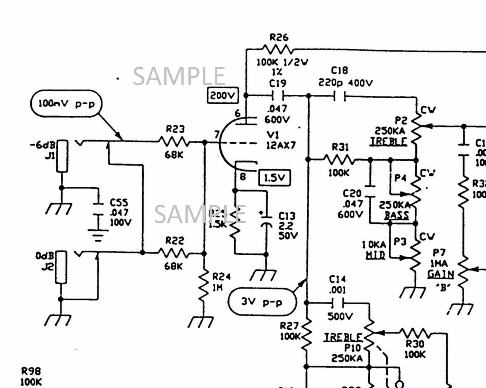 Pfd Diagram Elegant Vox Vt120 Tube Amplifier Circuit Diagram and 50 Similar Items