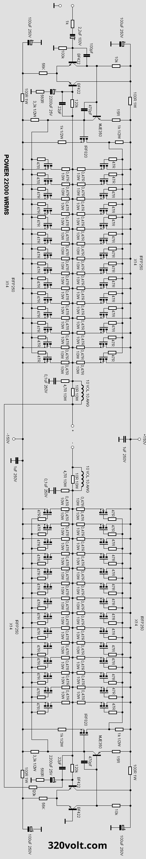 High Power 2200W Amplifier Circuit transistor amplifier audio amplifier circuits