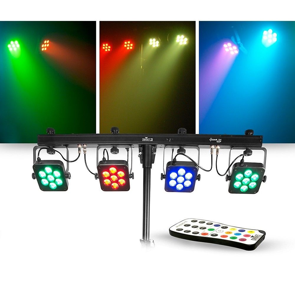 CHAUVET DJ Lighting Package with 4BAR Tri USB RGB LED Fixture and IRC 6 Controller