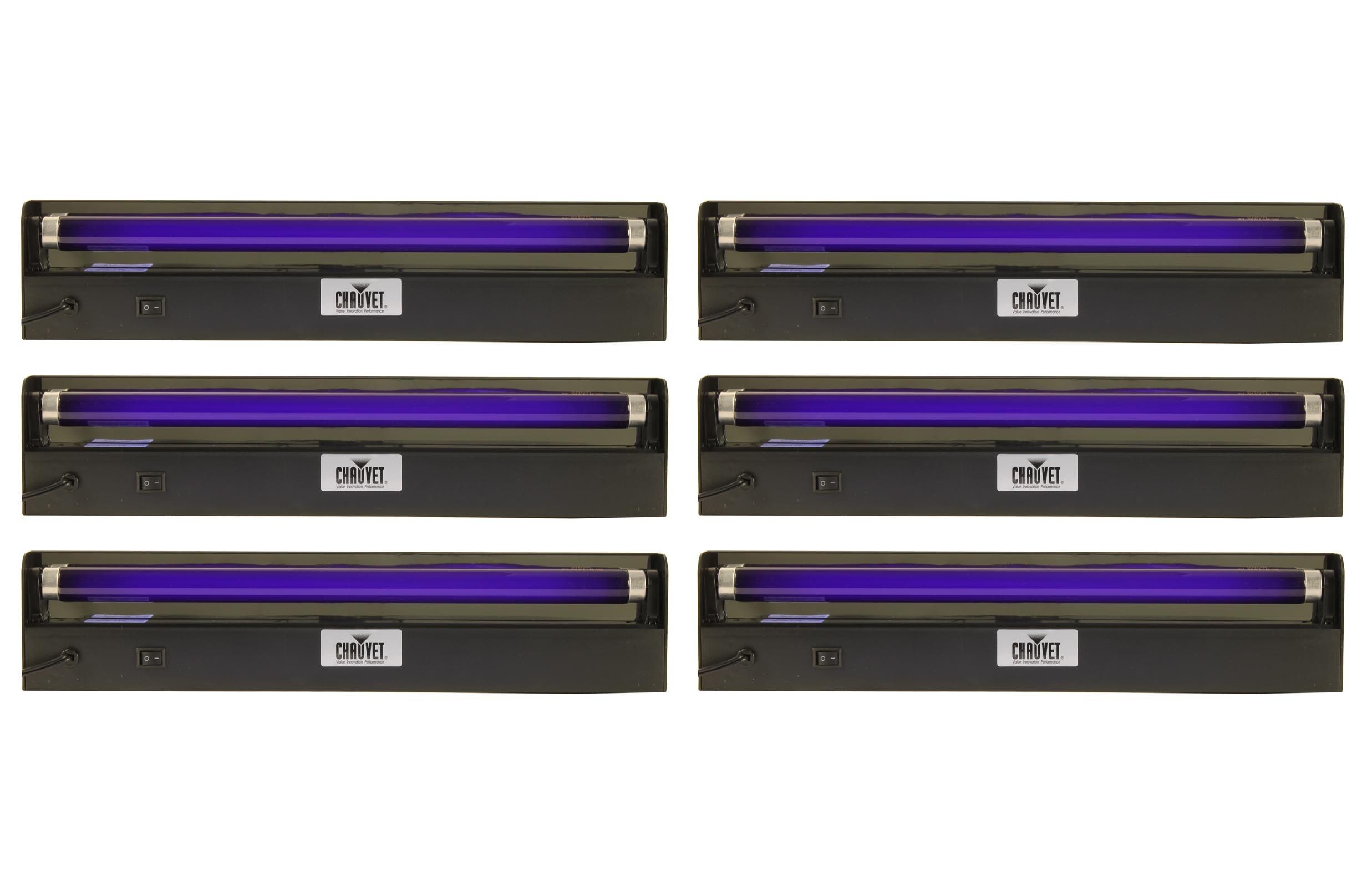 Chauvet NV F18 18 Inch UV Black Lights 6 Pack 6 x