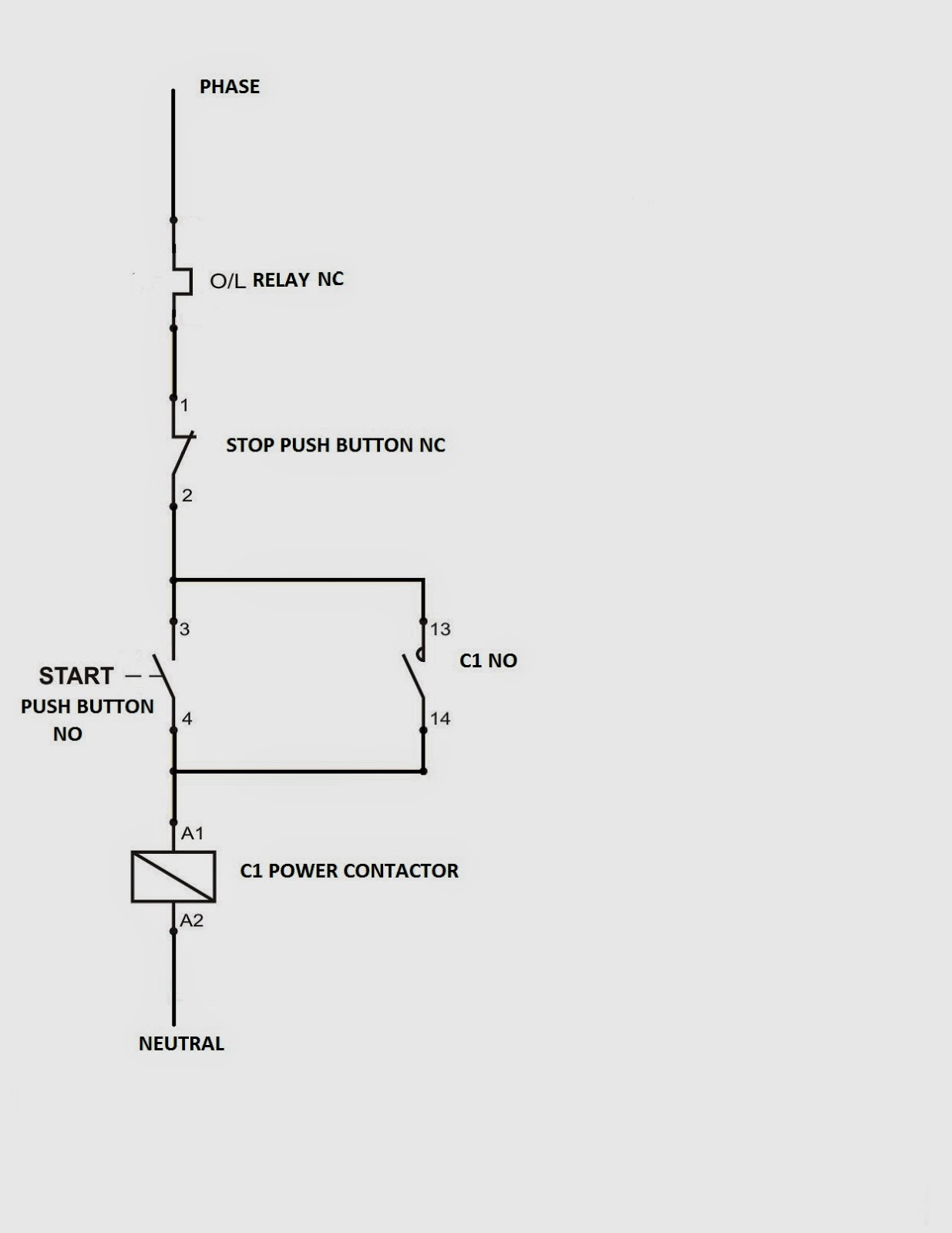 Fig dol starter control diagram