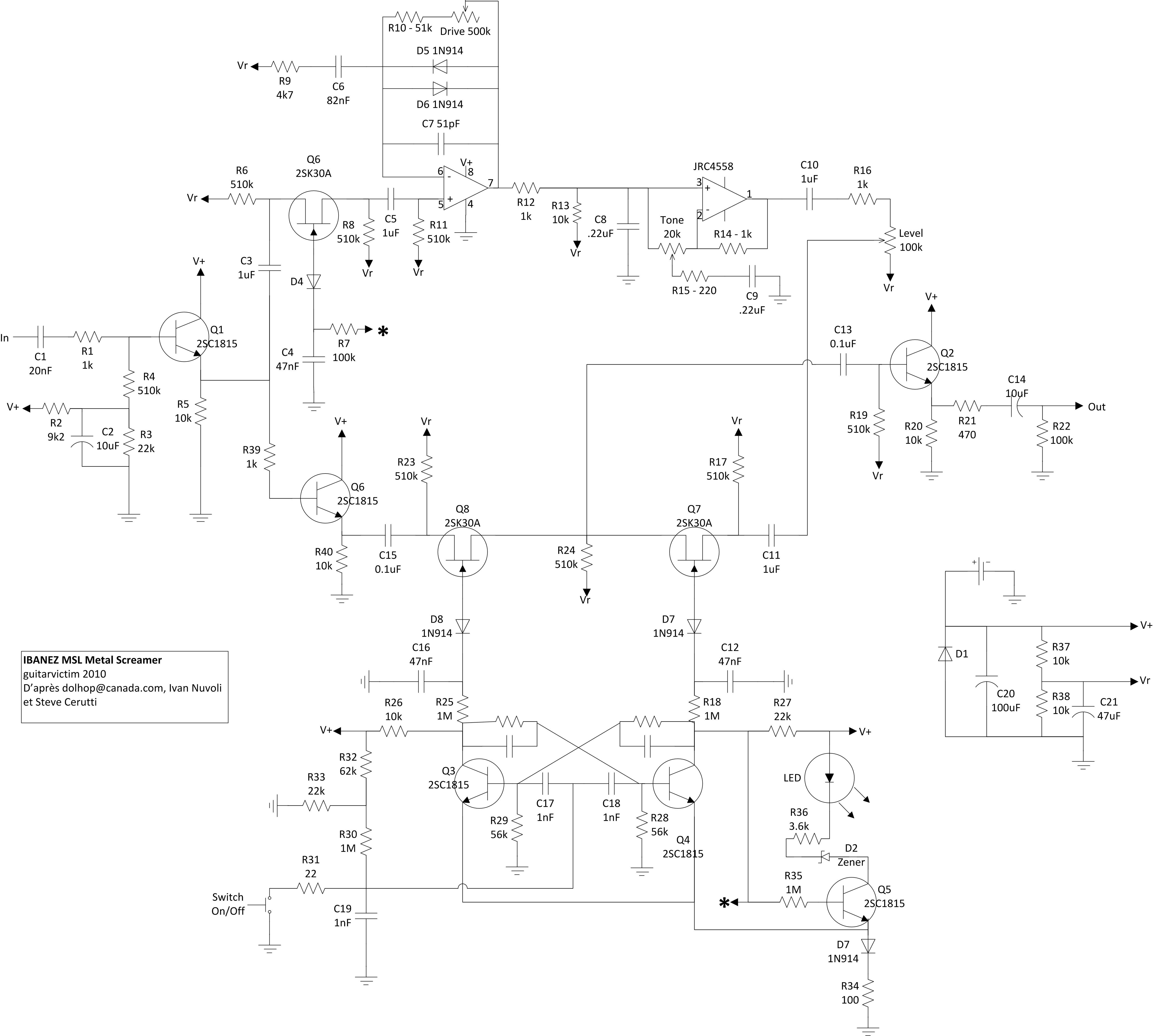Schematic up at Tonegeek page