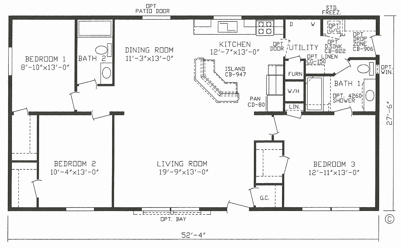 1999 Champion Mobile Home Floor Plans Inspirational Mobile House Plans Home Canada Small Double Wide