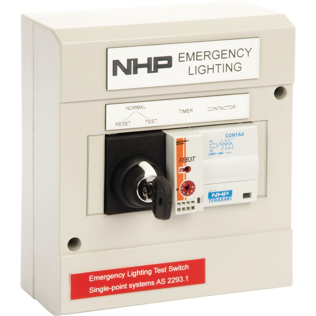 nhp 4 circuit emergency light test kit with key eltk