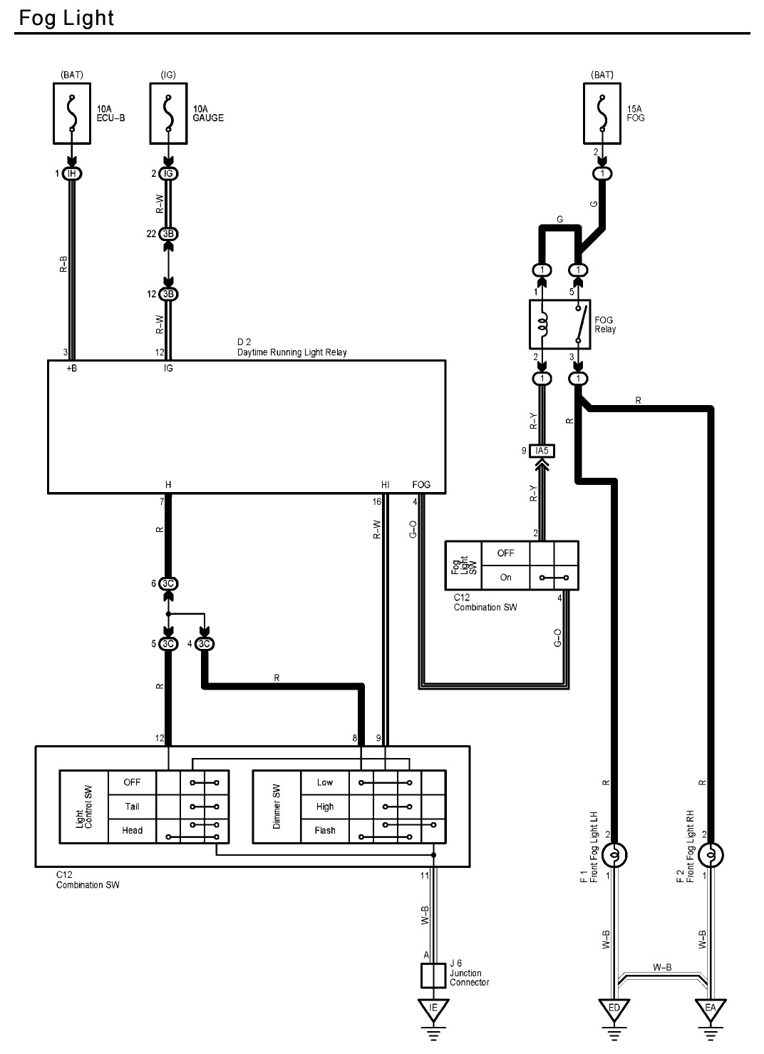fog light switch wiring diagram inside light wiring diagram toyota schematic diagrams 2005 toyota sienna fog