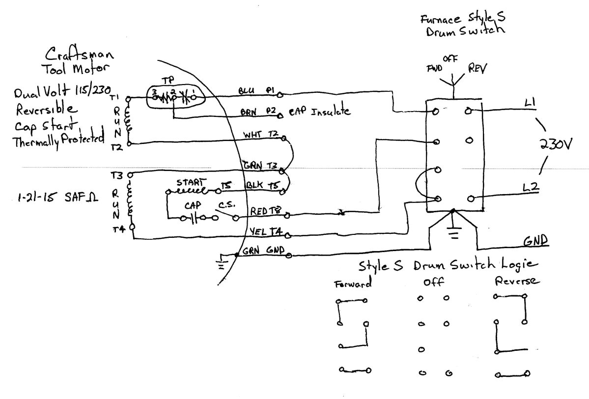 Schematics Ripping 3 Phase Wiring A Single Phase Motor To Drum Switch Page 2 Throughout 230V que 3