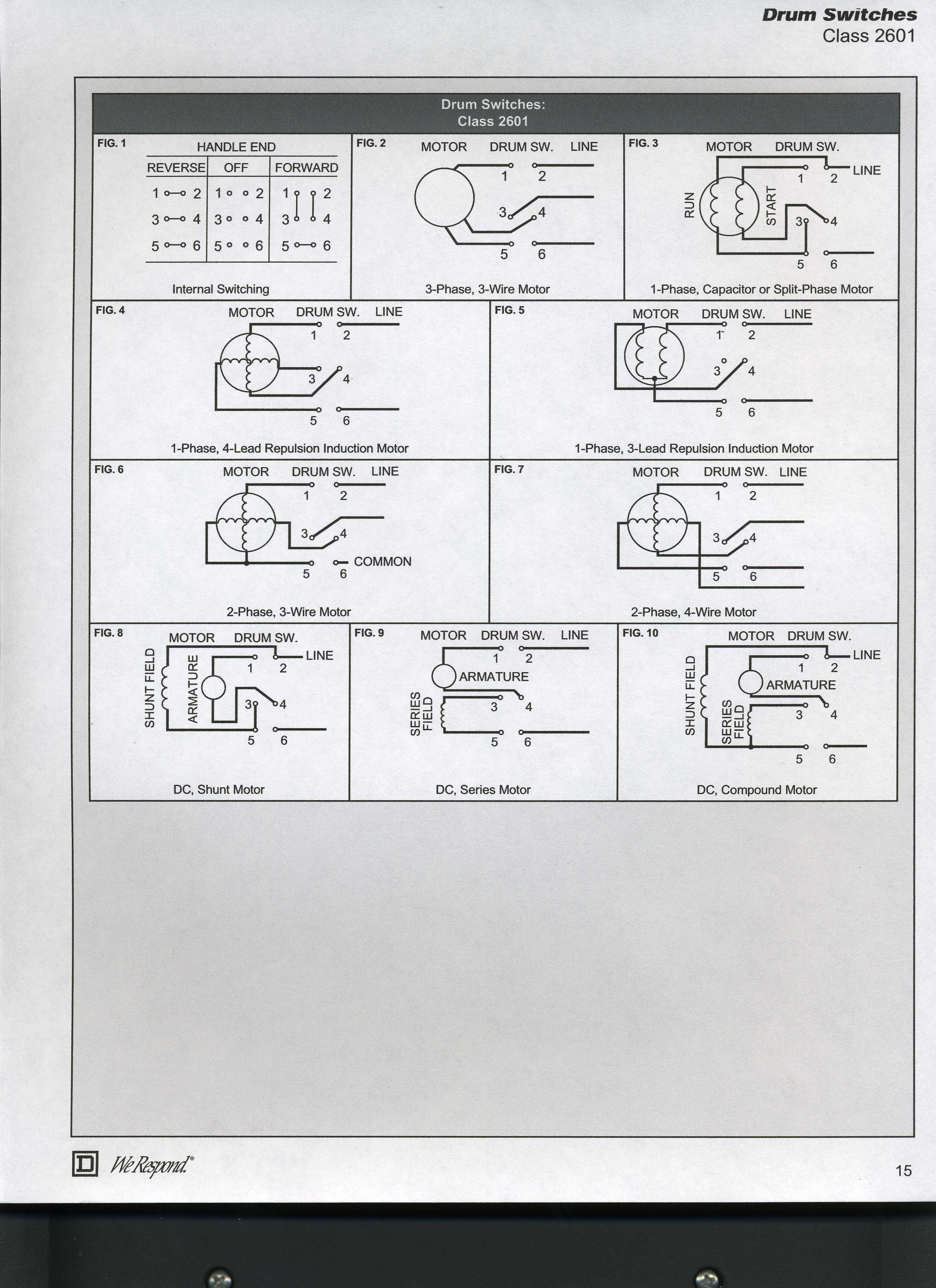 The Wiring Diagram For Reversing A V Electric Motor With Drum Switch electrical wire 12