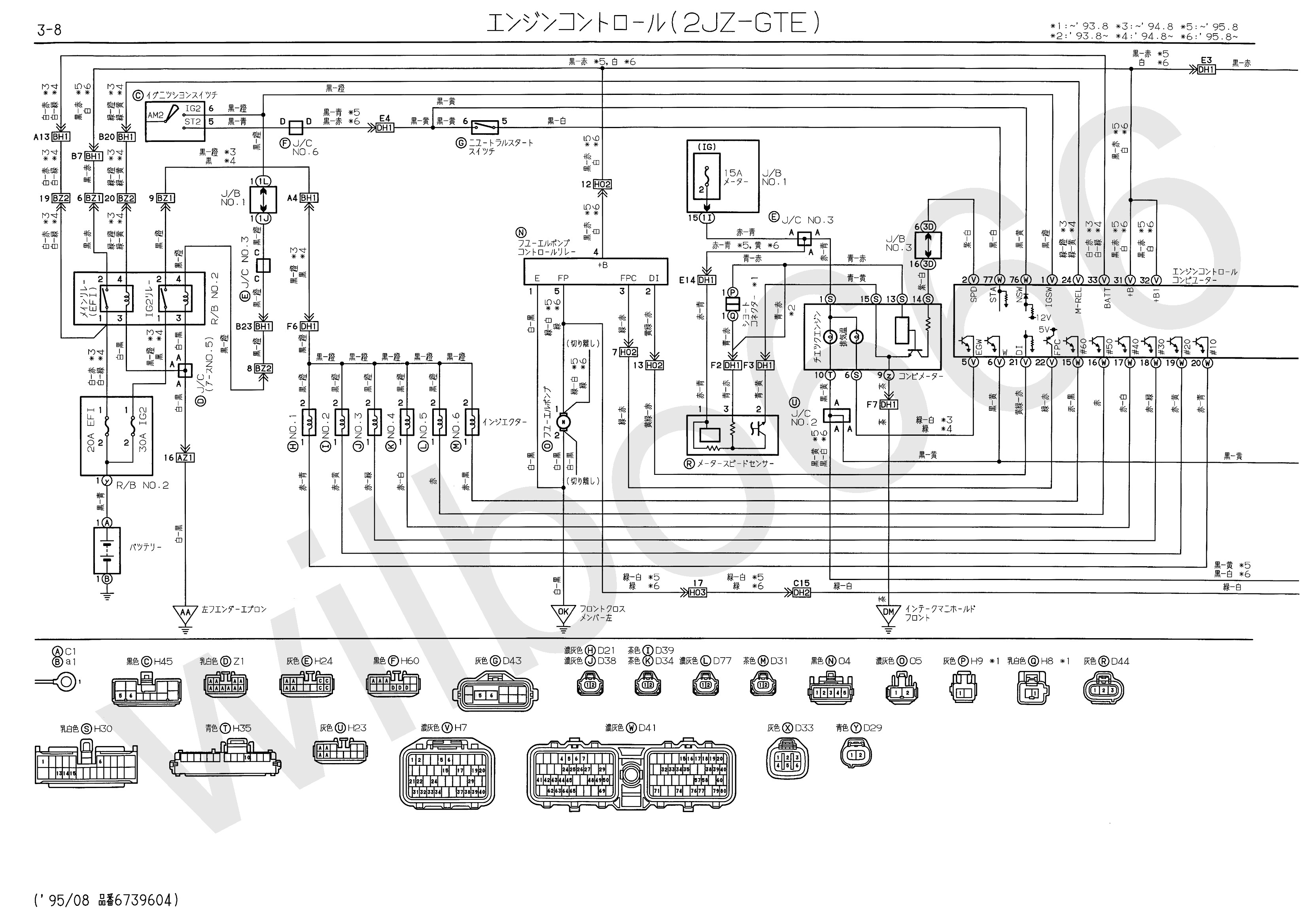 JZS147 Toyota Aristo 2JZ GTE Wiring Diagrams