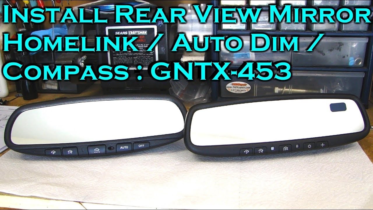 Install Rearview Mirror with Homelink AutoDim pass for Nissan