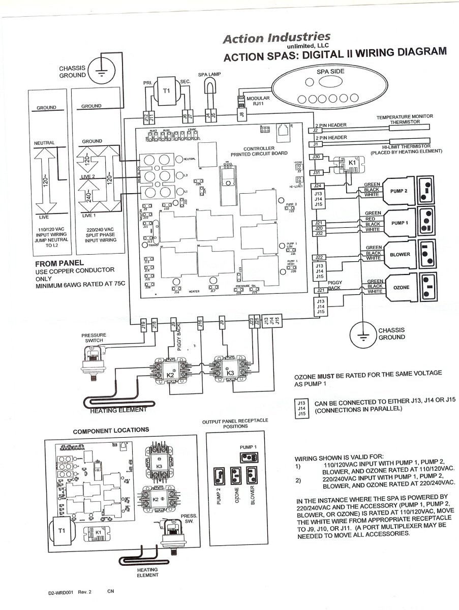 220v Hot Tub Wiring Diagram To Laguna Bay Spa Manual 14 728 At 220V